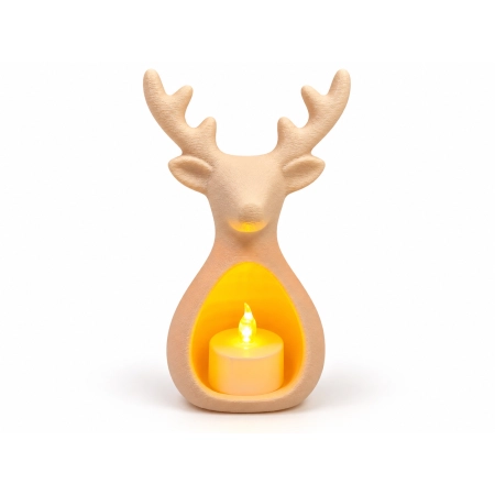 Renifer Świąteczny LED 17 cm Figurka Dekoracja Lampion Świecznik Druk 3D!